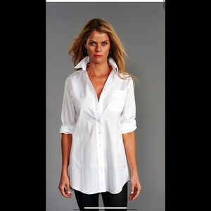 Claridge+King His is Hers® Original Shirt in crisp white pinpoint